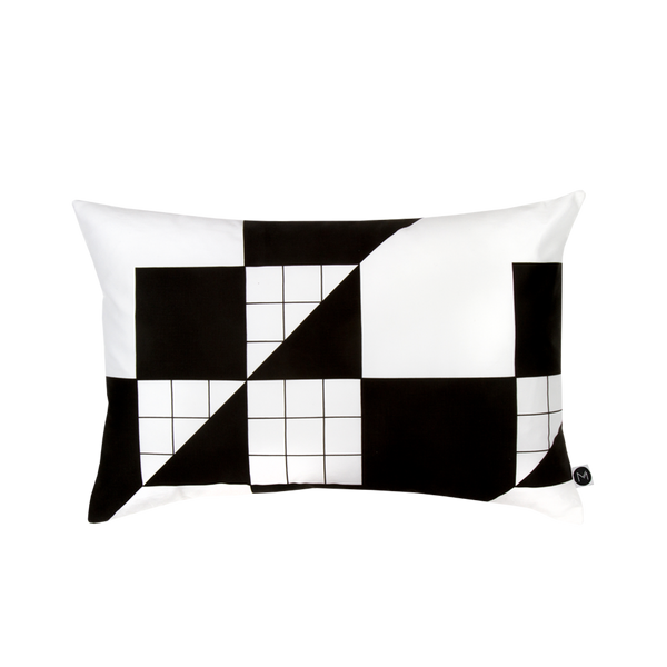 Design Ministry black and white Cross Grid cushion